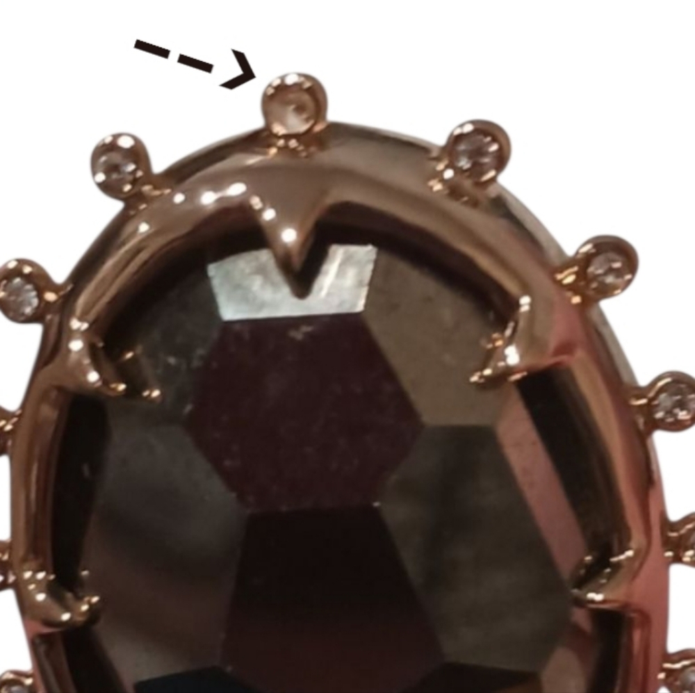 Alexis Bittar Georgian Double Stone Brooch - Picture 10 of 10